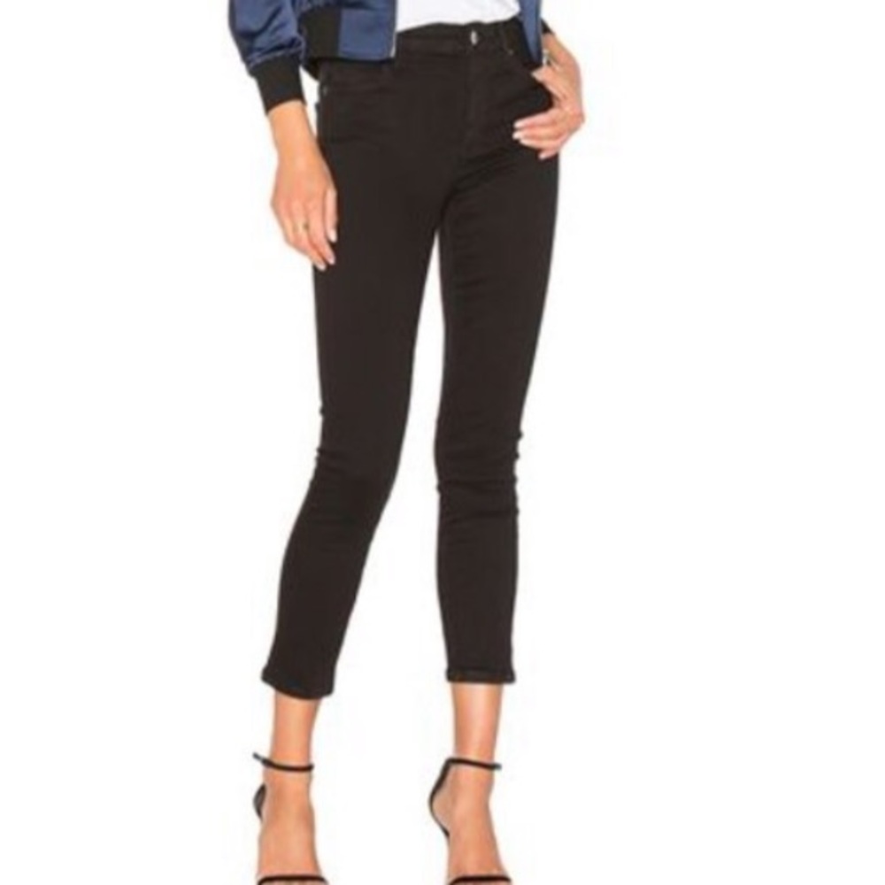 Agolde Sophie Skinny High Rise Crop Black Jean